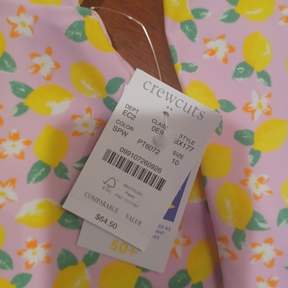 J Crew Crewcuts Girls Rashguard Swimsuit NWT - Picture 7 of 7